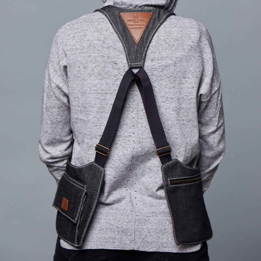 Bolso Little negro vaquero – vista trasera