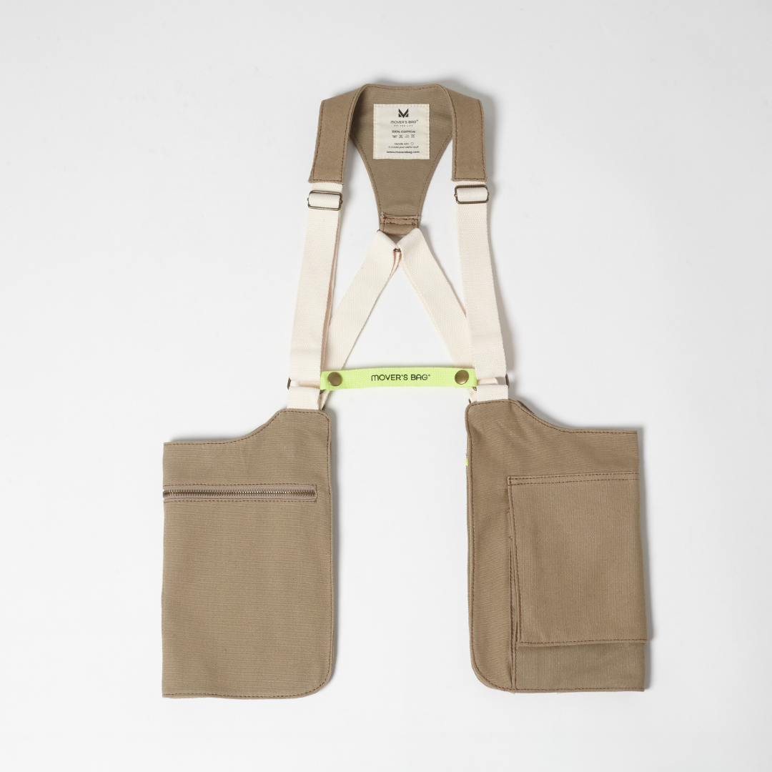 Bolso chaleco verde kaki – vista frontal