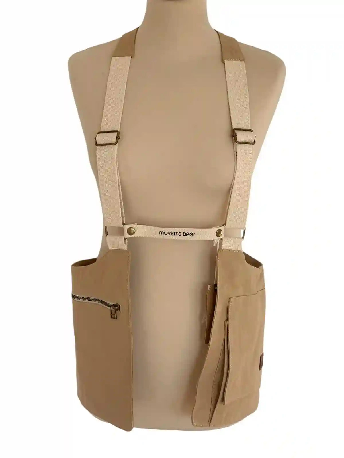 Bolso chaleco holster bag Básic beige – vista frontal