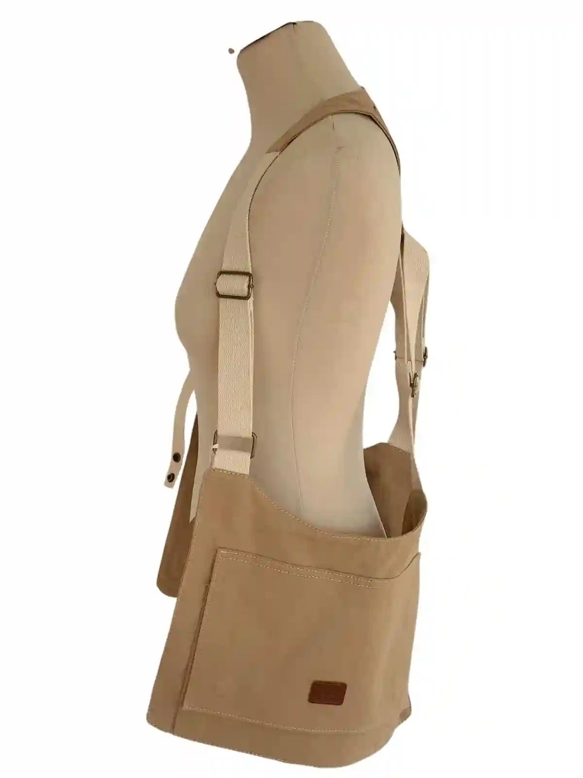 Bolso chaleco holster bag Básic beige – vista lateral izquierda