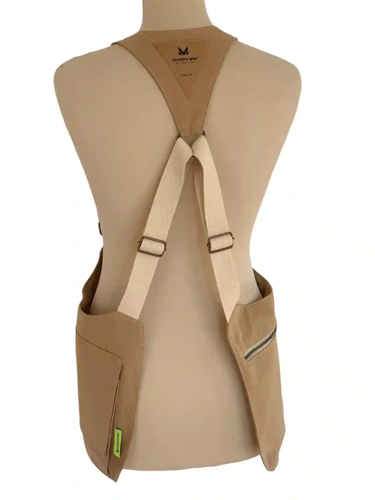 Bolso chaleco holster bag Básic beige – vista trasera