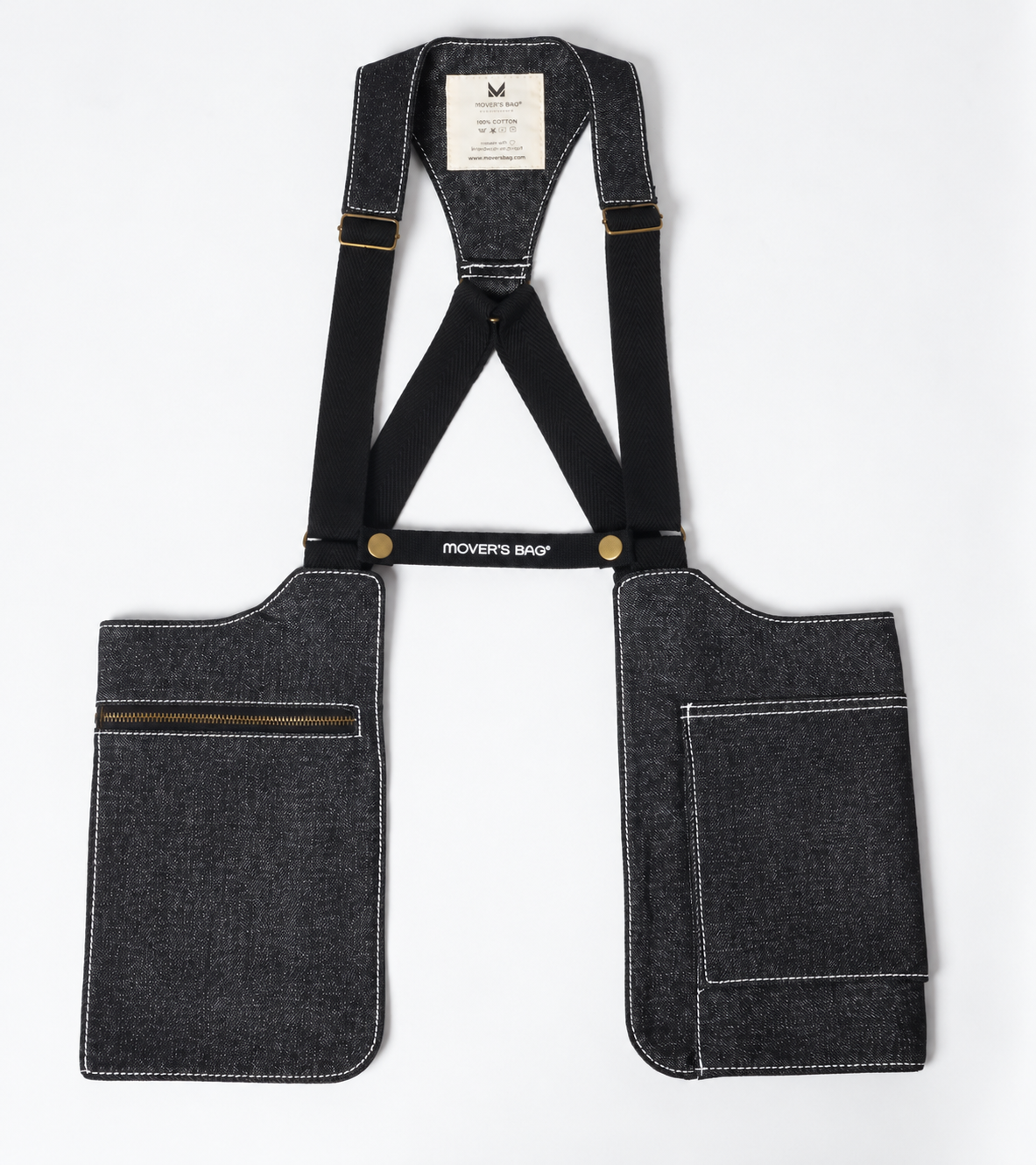 Bolso chaleco vaquero negro jaspeado