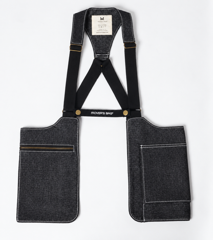 Bolso chaleco vaquero negro jaspeado