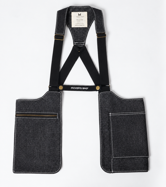 Bolso chaleco vaquero negro jaspeado
