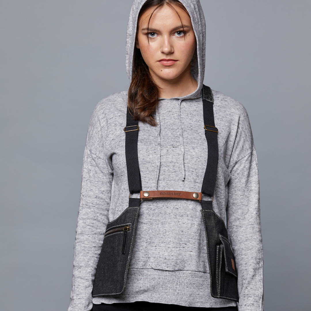Bolso Little negro vaquero – vista frontal