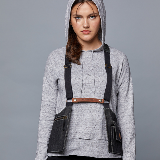 Bolso Little negro vaquero – vista frontal